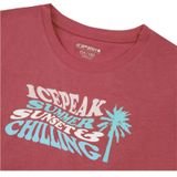 Icepeak - Crop Sportshirt - Blauw - Katoen - Korte Mouwen