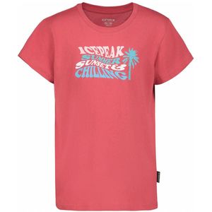 Icepeak - Crop Sportshirt - Blauw - Katoen - Korte Mouwen