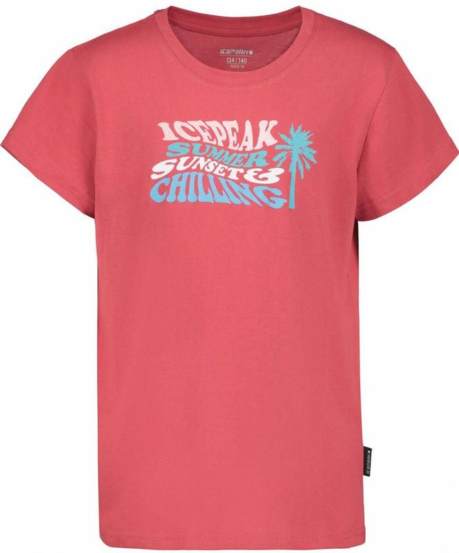 Icepeak - Crop Sportshirt - Blauw - Katoen - Korte Mouwen