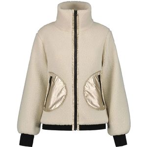 Luhta - Iskoinen - Fleece Sweater - Wit - Met Rits