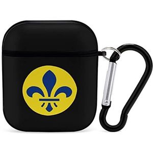 St. Louis City Flag Oordopjes Case Compatibel Voor Airpods 2/1 Hard Shell Beschermhoes Opladen Case met Sleutelhanger