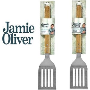 BBQ  spatel - Jamie Oliver - Acacia hout - RVS - Barbecue Spatel - 2 Stuks