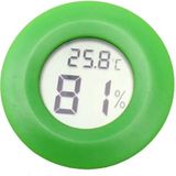 Digitale ronde gevormde Reptile vak heeft Thermometer & Hygrometer met Screen Display (groen)
