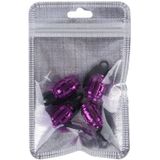 4-delige universele granaat vormige auto Tire Valve Caps(Purple)