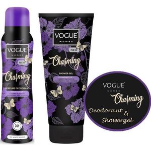 Vogue geschenk set : Showergel 200ml en Parfume Deodorant 150 ml  Charming