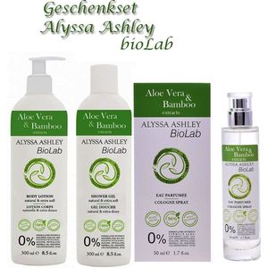 Alyssa Ashley BioLab -Aloe Vera & Bamboo- geschenkset: Parfum, bodylotion en showergel