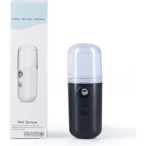 Nano Mist vernevelaar | Nano Mist Sproeier | Mini Gezichtssauna | Nano Mist Sprayer | Waterverstuiver | Zwart |