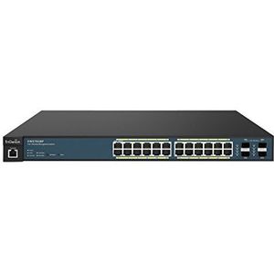 EnGenius EWS7928P netwerk-switch Managed L2 Gigabit Ethernet (10/100/1000) Power over Ethernet (PoE) 1U Zwart, Blauw