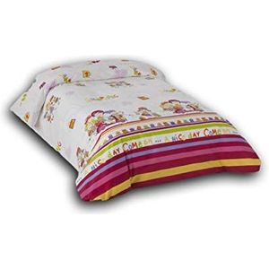 JVR Shopping Dekbedovertrek voor bed, katoen-polyester, roze, eenpersoonsbed, 240 x 150 x 3 cm