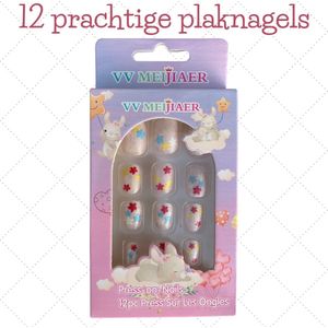 Plaknagels | Valse Nagels voor Kinderen | Geen Lijm Nodig | Plakstrip | Sterretjes