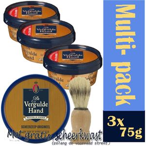 3 Stuks Vergulde Hand Scheerzeep