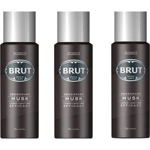 Brut Deodorant Musk, Multi- pack- 3 x 200 ml