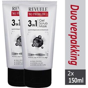Revuele Gel/Scrub/Masker - No Problem 3 in 1- 2x 150ml