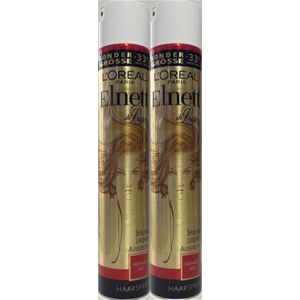 Duo Pack 2x L’Oréal Paris Elnett Satin Normale Fixatie Haarlak haarspray - 400 ml-4037900030826