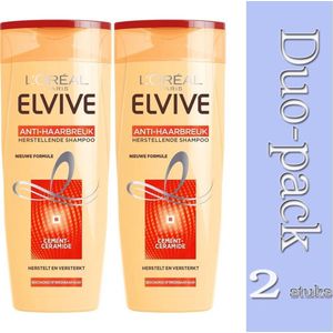 Duo pack-2 x -L’Oréal Paris Elvive Anti Haarbreuk Shampoo - 250 ml-3600523609680