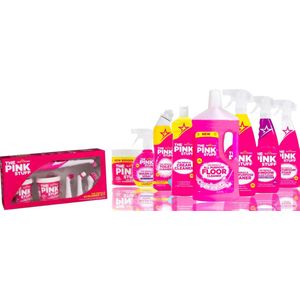 The Pink Stuff The Miracle Scrubber Kit + The Pink Stuff Alles Set - Gehele Assortiment inclusief Cream Cleaner, Schoonmaakpasta, Multi Reinigingsspray, Vloer reiniger, Badkamer spray, Glasreiniger, Wash Up Spray - Het gehele Pink Stuff Assortiment