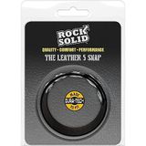 Doc Johnson The Leather 5 Snap - Leather Cockring black