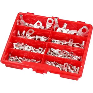 120 krimpverbinders assortiment doosdoos buiskabelschoenenset ongeïsoleerd 4-16mm² I industriële kwaliteit