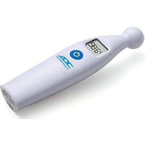 ADC Voorhoofdthermometer, niet-invasief en snel aflezen, geschikt voor baby's, kinderen en volwassenen, Adtemp 427 tempel touch-thermometer, elektronische thermometer op batterijen, wit