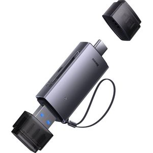 Baseus Lite-serie USB-A & Type-C naar SD/TF-kaartlezer grijs WKQX060113
