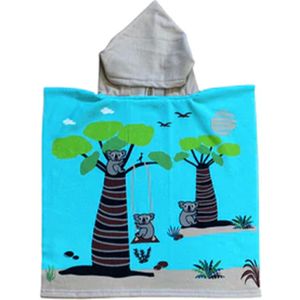 Le Comptoir - Bad Cape - Blauw - Microvezel - Koala Print