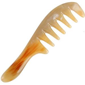 Yak Hoorn, natuurlijke anti-haaruitval, brede tandkam voor mannen en vrouwen, krullend haar, hoofd meridiaanmassage