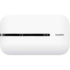 HUAWEI E5576-320 Mobile Wi-Fi 3s 4G LTE CAT4, 150 MBps, oplaadbare batterij met 1500 mAh, geen configuratie nodig, draagbare wifi geactiveerd, voor reizen en werk, wit