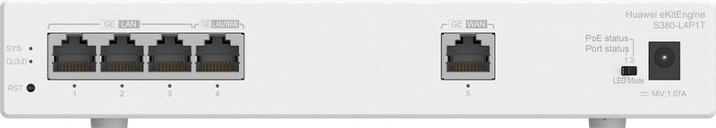 HUAWEI eKit S380 Series S380-L4P1T Managed Gigabit Ethernet (10/100/1000) Power over Ethernet (PoE) 1U Grijs