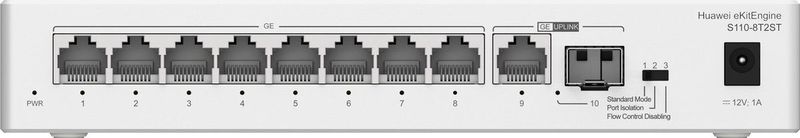 Huawei - eKit Motor S110-8T2ST - Netwerkschakelaar - Grijs - 8 Havens