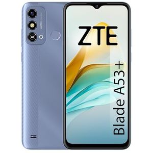 ZTE Blade A53+ 2023 Smartphone (15,51 cm (6,52 inch) HD+, 4G LTE, 2 GB RAM en 64 GB intern geheugen, 13 MP hoofdcamera en 5 MP frontcamera, Dual SIM, Android S GO) blauw