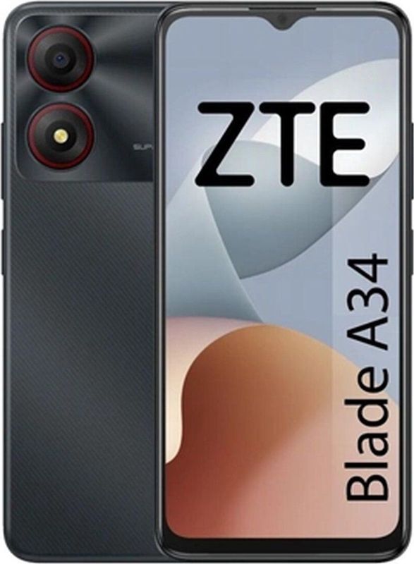 ZTE - Blade A34 - Smartphone - Grijs - 6.6 Inch Display - 64GB Opslag - 2GB RAM