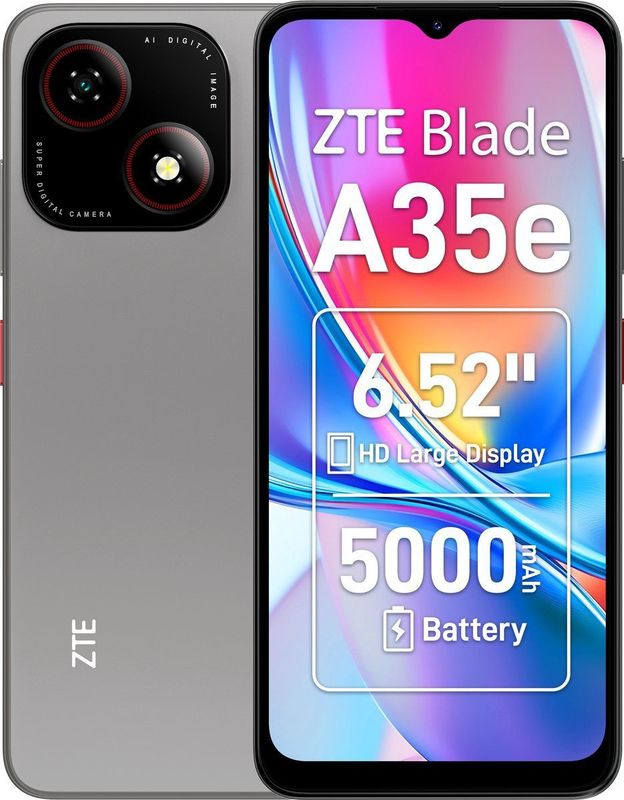 ZTE - Blade A35e - Smartphone - Grijs - 64 GB - Dubbele SIM - 4G