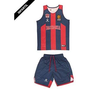 Baskonia 1. Eerste uitrusting Minikit Junior 20/21, uniseks kinderen, blauw/rood, 12 jaar