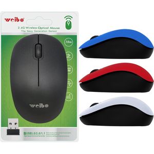 Weibo RF-4001 2.4G draadloze muis - Red