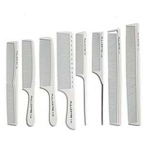 8 stks set Witte salon professionele kapper carbon kam hittebestendige anti-statische haarkam set kappers voorkeur
