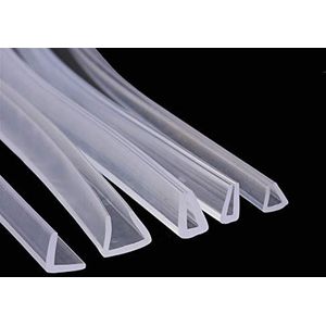 Zkenshan-Weather Stripping Seal 2 Meter Beglazing Weatherstrip, U-kanaal Rubber Glas Seal Strip, Douche Kamer Deur En Raam Glas Rand Trim, Glazen Deur Seal Strip Stop Douche Lekken (Kleur: 15x12mm)