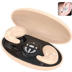 Invisible Sleep Draadloze Oortelefoon Ipx5 Waterdicht,Slaapoordopjes voor Zijslapers,Bluetooth 5.3 Hoofdtelefoon Touch Control,Double Noise Cancelling,Onzichtbare Oordopjes Draadloos (Huidskleur)