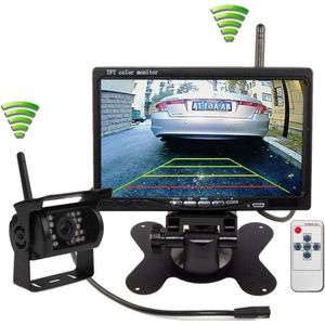 BrandWay - Draadloze Achteruitrijcamera Set - 7 Inch Scherm - Voor Auto / Camper / Caravan / Vrachtwagen / Landbouwmachines