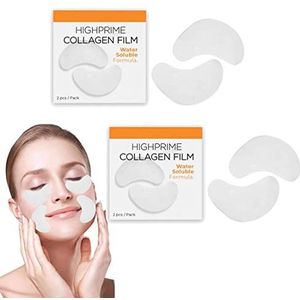 Highprime Collageen Oplosbare Film,Collageenfilm,Solid Collageen Essence Paste,Verlicht Donkere Kringen Zakken Onder Ogen,Anti-Rimpel Lifting En Verstevigend Masker,Anti-Aging Verzacht Fijne Lijntjes