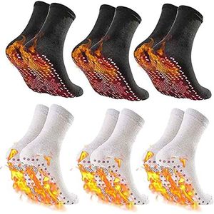Toermalijn Acupressuur Zelfverwarmende Vormende Sokken, 3/6/ Paar Afiz Toermalijn Afslankende Gezondheid Sok,Voetmassage Thermotherapeutische Sok,Mannen en Vrouwen Gezond Gewichtsverlies (6 Gemengde A)