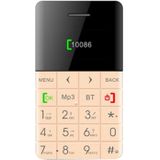 AEKU Qmart Q5 kaart mobiele telefoon  netwerk: 2G  5.5 mm Ultra Thin Pocket Mini Slim Card Phone  0.96 inch  QWERTY-toetsenbord  BT  stappenteller  externe Notifier  MP3-muziek  externe Capture(Gold)