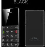 AEKU Qmart Q5 kaart mobiele telefoon  netwerk: 2G  5.5 mm Ultra Thin Pocket Mini Slim Card Phone  0.96 inch  QWERTY-toetsenbord  BT  stappenteller  externe Notifier  MP3-muziek  externe Capture(Black)