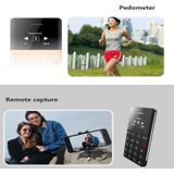 AEKU Qmart Q5 kaart mobiele telefoon  netwerk: 2G  5.5 mm Ultra Thin Pocket Mini Slim Card Phone  0.96 inch  QWERTY-toetsenbord  BT  stappenteller  externe Notifier  MP3-muziek  externe Capture(Black)