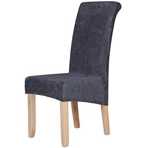 Homaxy Stoelhoes, universele stoelhoes, wasbaar, universele eetkamerhoes, zeer eenvoudig te reinigen en duurzaam, eenvoudig te installeren (donkergrijs, 2 stuks)