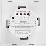 Sonoff - Smart Switch WiFi + RF 433 T1 EU TX - 2-kanaals - Hittebestendig ABS - Gehard Glas