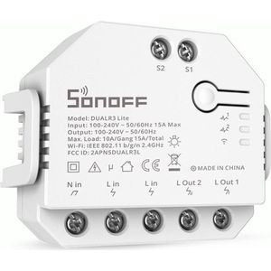 SONOFF DUALR3 Lite 2-Kanal-Wifi-Relais mit Motorsteuerung