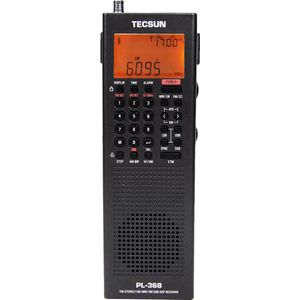 Tecsun - PL-368 - PLL World Band Ontvanger - Zwart - Inclusief Oplaadbare Batterij