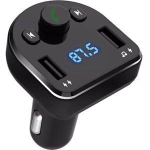 xO zender FM BCC01 Bluetooth MP3 autolader zwart, Auto-adapter, Zwart