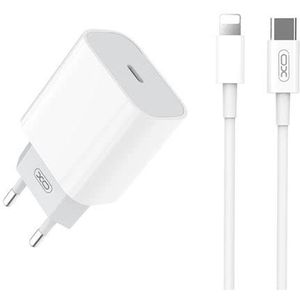 XO L77 20W Wall Charger with Lightning Cable (White)