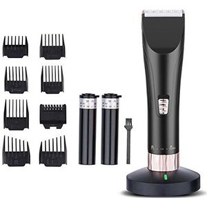 Mens Professionele Tondeuse TOPCHANCES 11-in-1Multi Grooming Kit voor Baard Waterdichte Snor Trimmer Body Groomer Trimmer voor Neus Oor Gezichtshaar Draadloos, Zwart/Goud (UK, Zwart)
